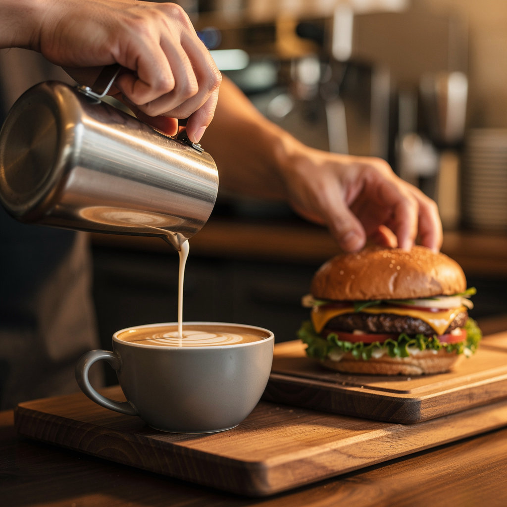 Kemo Alexandria cozy cafe atmosphere with quality coffee and fresh burgers