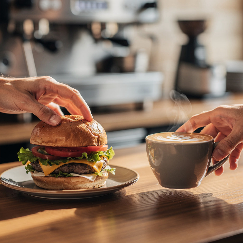 Kemo Alexandria cozy cafe atmosphere with quality coffee and fresh burgers